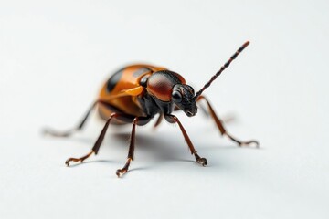Close-up of a single insect on plain white background, leg, clean, wildlife
