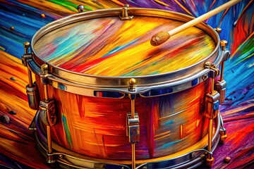 Obraz premium Drum Painting Abstract Art