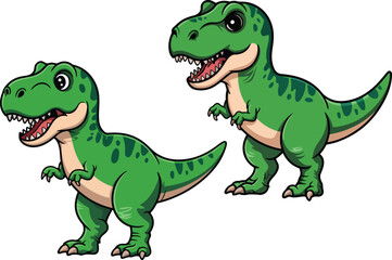 Fototapeta premium Two T-Rex Vector File