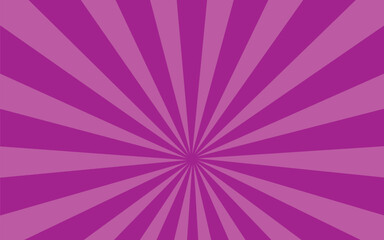 Salmon pink swirl radial beam sunrise or sunset light retro design illustration. Light sunburst glowing background.