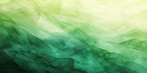 Abstract ombre with a soft blend from emerald to lime, layered with delicate line stripe details.