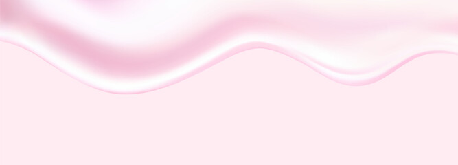 Liquid pink vector dripping ice cream texture.Glossy sugary flow drip.
