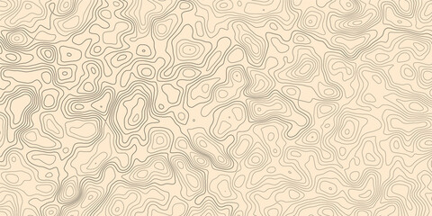 Geographic mountain relief topographic line contour map background seamless topographic pattern, luxury gold foil design.