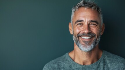 Obraz premium a man with a beard and a smile on his face