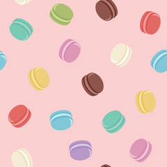 カラフルマカロンのシームレスパターン