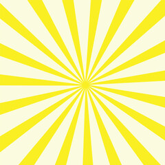 Ray sun. Yellow sun rays. Sunburst background. Burst radial line. Star beam. Retro pattern. Starburst light. Orange shiny lines. Sunray stripe. Banner comic style. Sparkle stripes. 