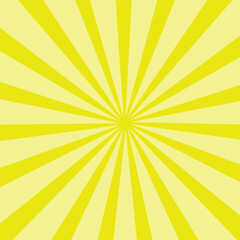 Ray sun. Yellow sun rays. Sunburst background. Burst radial line. Star beam. Retro pattern. Starburst light. Orange shiny lines. Sunray stripe. Banner comic style. Sparkle stripes. 