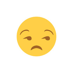Unamused Face Emoji frown side-eye vector illustration