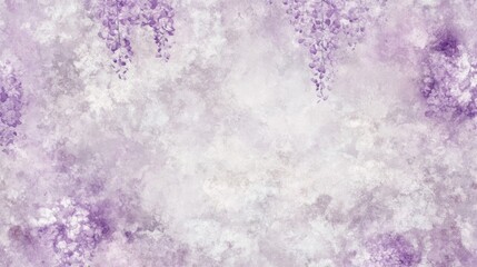 Obraz premium Purple flower clusters on a textured, light gray background.