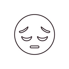 sad emoji face vector symbol sign icon illustration depressed 