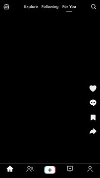 TikTok UI Social Media UI Elements Overlay (Black Background) for showreels Animation with Buttons, Comments, and Feed Layout Template &ndash; Discovery Feed Explore For You & Profile Interface Mockup