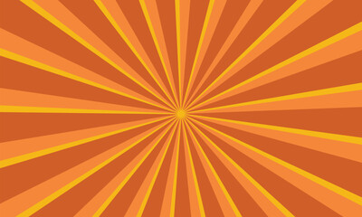 Red white color burst background. Rays background in retro style.