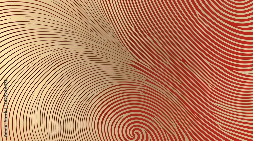 Poster Red and gold swirl patterned background. The pattern is very intricate and has a lot of detail