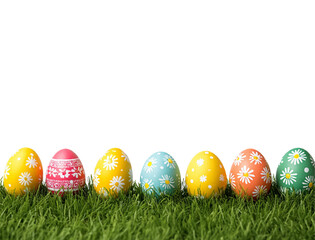 Painted Easter Eggs on Wooden Tabletop