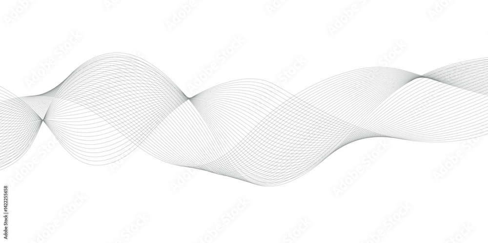 Aufkleber wavy business curve lines on transparent background. abstract ocean wave line background. wave swirl