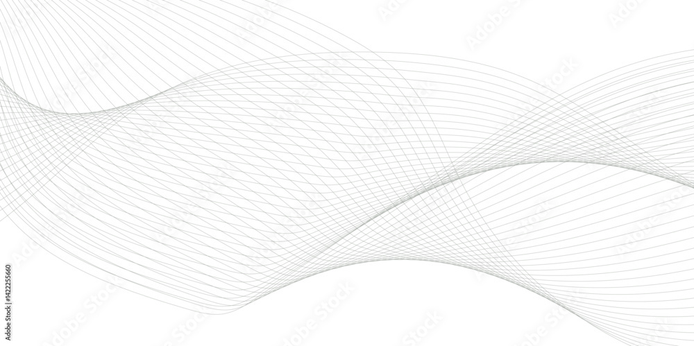 Poster wavy business curve lines on transparent background. abstract ocean wave line background. wave swirl
