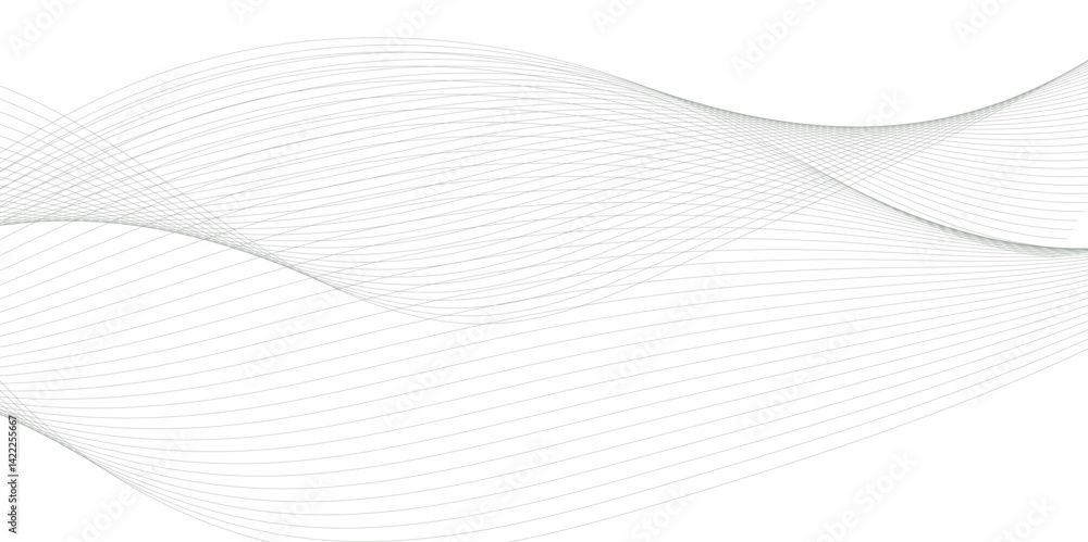 Poster wavy business curve lines on transparent background. abstract ocean wave line background. wave swirl
