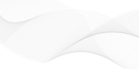 Wavy business curve lines on transparent background. Abstract ocean wave line background. Wave swirl, frequency sound wave, twisted curve lines with blend effect. Vector illustration.