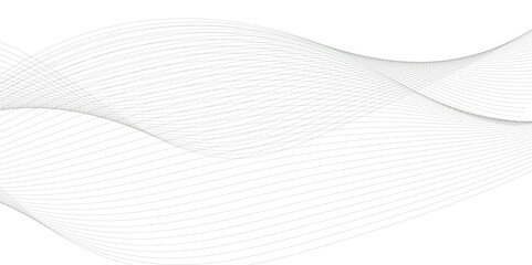 Wavy business curve lines on transparent background. Abstract ocean wave line background. Wave swirl, frequency sound wave, twisted curve lines with blend effect. Vector illustration.