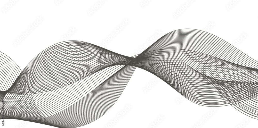 Poster abstract wave line business background. thin line wavy abstract vector background. curve wave seamle