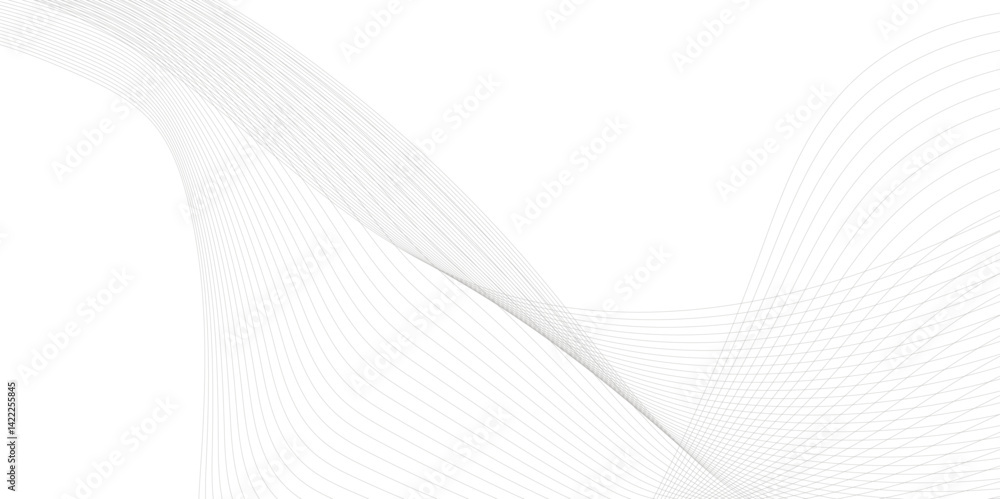 Poster vector wavy grey lines flowing smooth digital futuristic technology curve ocean black gradient color