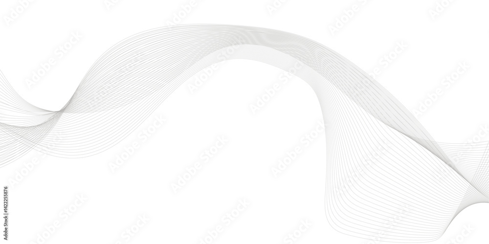 Poster abstract background with business and technology wave line. thin line wavy abstract vector backgroun