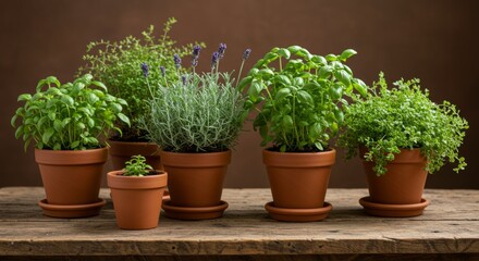 Fototapeta premium Terracotta Potted Plants