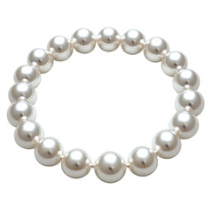 Obraz premium Elegant Choker With Evenly Spaced Pearls Isolated On on a transparent background