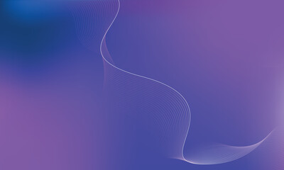 Gradient Wave Background. Abstract Purple and Blue Flow Lines Design