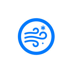 Wind Snow Circle Icon