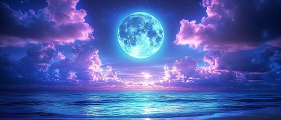 Magical Moonlit Seascape