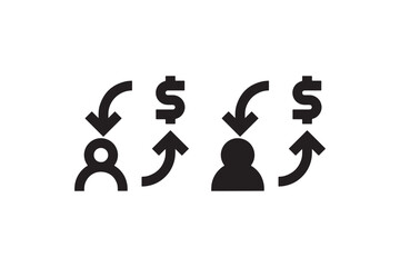 User conversion and revenue generation icon set Vector