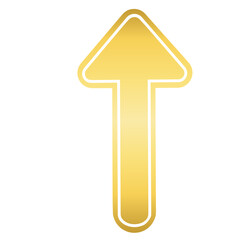 Gold Arrow Icon, Golden Arrow, Direction, Pointer