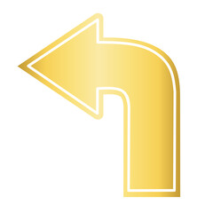 Gold Arrow Icon, Golden Arrow, Direction, Pointer