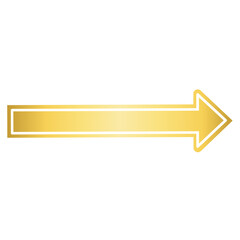 Gold Arrow Icon, Golden Arrow, Direction, Pointer