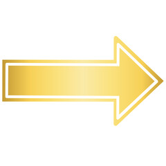 Gold Arrow Icon, Golden Arrow, Direction, Pointer
