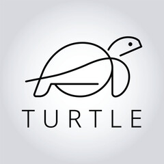 Minimal Black Turtle Logo Vector – Modern Sea Animal Outline, Clean Design for Nature Brands, Apparel Labels & Eco Startups