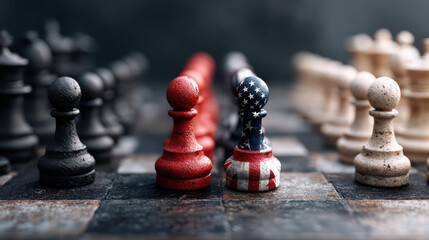 Fototapeta premium ongoing trade war has led to significant policy changes affecting global markets and strategies