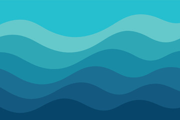 Abstract blue waves background with seamless design and ocean-inspired texture