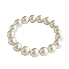 Obraz premium Pearl Bracelet In Circular Form Isolated On Flat 00X on a transparent background