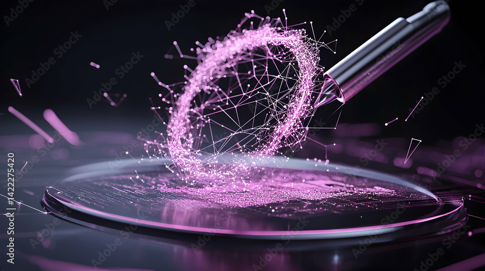 Aufkleber a conceptual image representing technology analysis. it suggests data processing information or an i