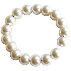 Obraz premium Pearl Bracelet In Circular Form Isolated On White 60 on a transparent background