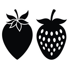 strawberry vector silhouette 