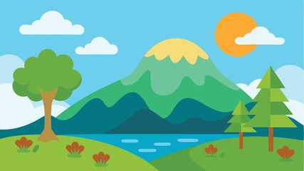 hand drawn coastal landscape with ocean breeze
