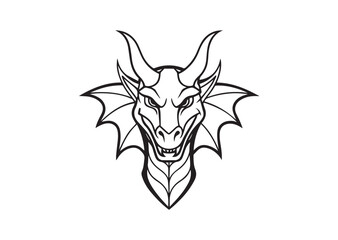 Dragon head Silhouette Vector