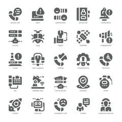 Tech Support Icon pack for your website, mobile, presentation, and logo design. Tech Support Icon solid design. Vector graphics illustration and editable stroke.