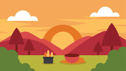 tall grass glowing in sunset light background