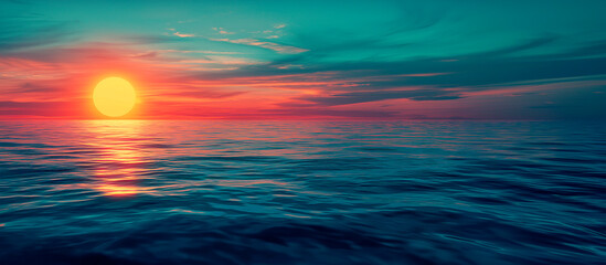 Atardecer en el mar
