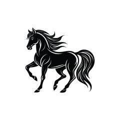 Obraz premium horse silhouette isolated on white