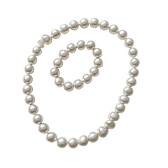 Fototapeta premium String Of Pearls Partially Coiled Isolated On Flat 6 on a transparent background